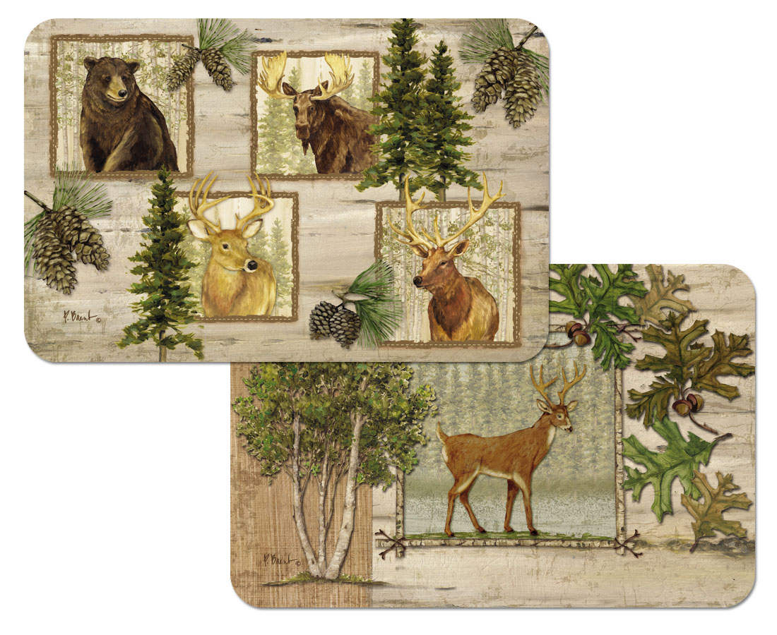 Lodge Cabin Wildlife 4 Plastic Placemat Forest Trails Lodge Cabin Wildlife 4 Plastic Placemat Forest Trails