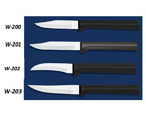 ! R400-B Black Handle Rada Paring Knives Set of 4 ! R400-B Black Handle Rada Paring Knives Set of 4