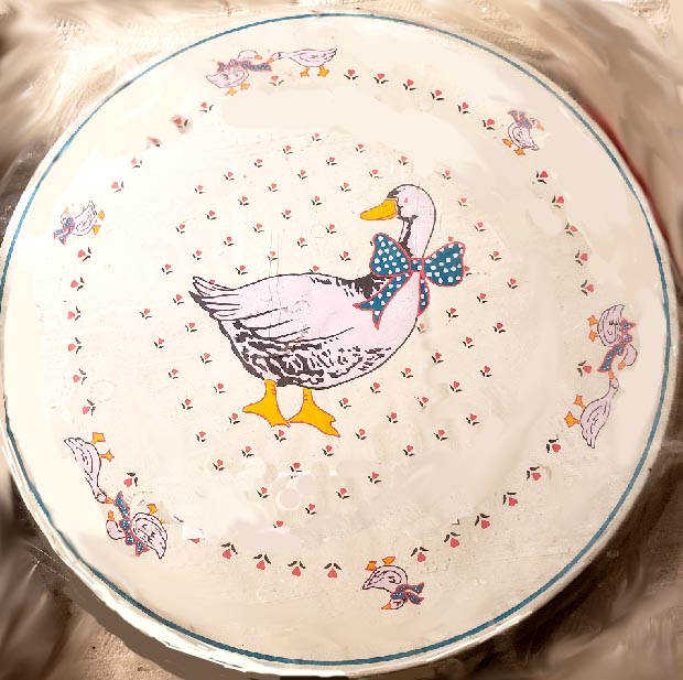 * Country Ducks CLASSIC Aunt Rhoda Round Metal Stove Burner Cov * Country Ducks CLASSIC Aunt Rhoda Round Metal Stove Burner Cov