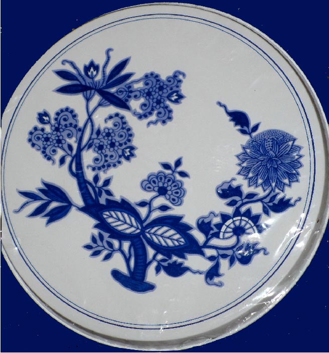 ! Blue Willow - Floral Round Metal Stove Burner Covers ! Blue Willow - Floral Round Metal Stove Burner Covers