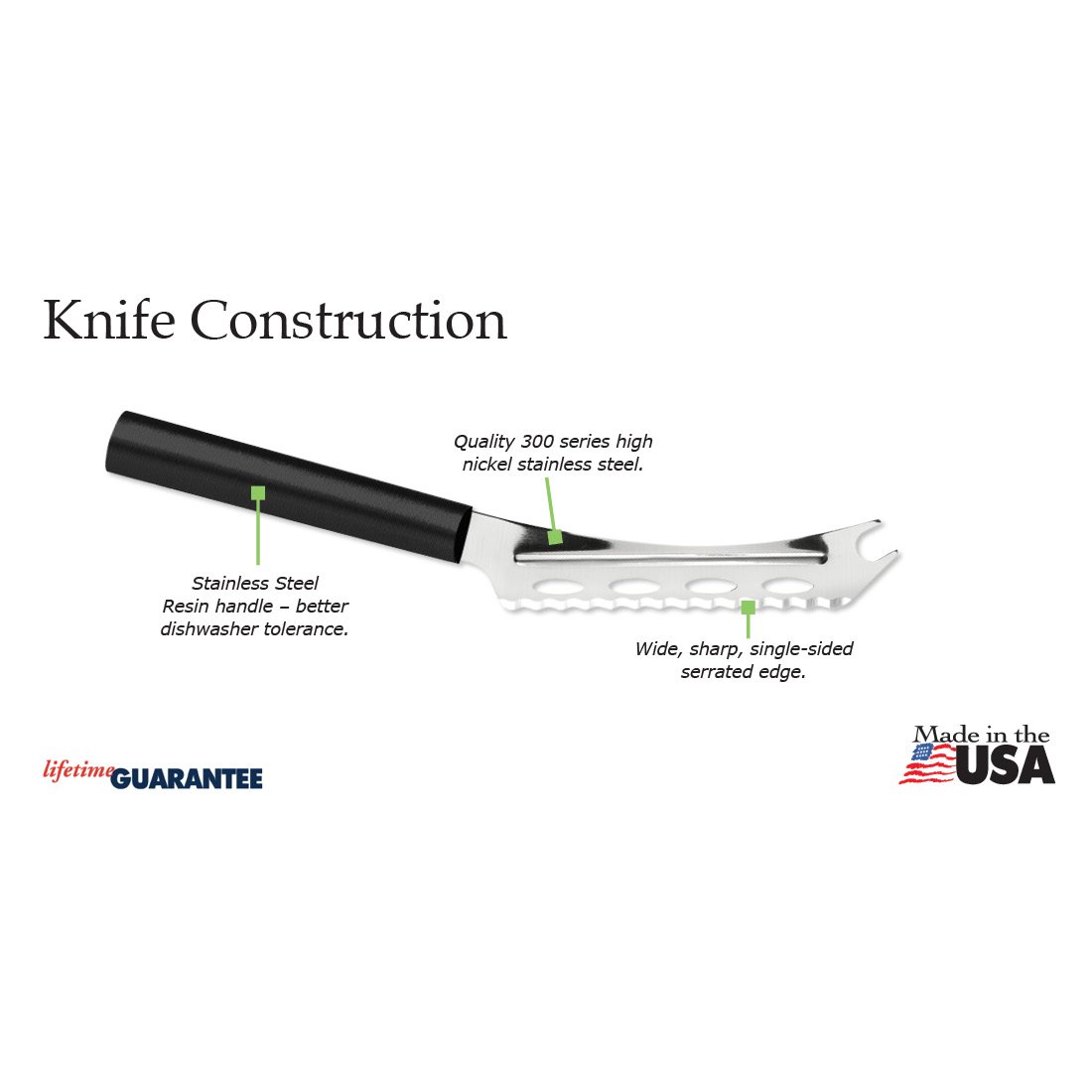 W-239 Black Handle Rada Cheese knife W-239 Black Handle Rada Cheese knife