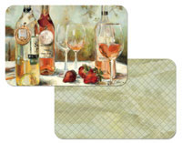 ! Grape Wine Award Reversible - 4 Vinyl-Plastic Placemats