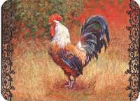 Farm Glass Cuttingboard Trivet Wrought Iron Rooster Farm Glass Cuttingboard Trivet Wrought Iron Rooster