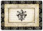 4 CorkBack Hardboard Table-Placemats Black&White Fleur de Lis 4 CorkBack Hardboard Table-Placemats Black&White Fleur de Lis
