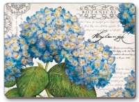 2 CorkBacked HARDBOARD Placemats Botanical Hydrangeas 2 CorkBacked HARDBOARD Placemats Botanical Hydrangeas