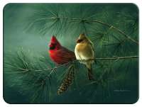 Glass Cuttingboard Trivet Wildlife Cardinal Birds Glass Cuttingboard Trivet Wildlife Cardinal Birds