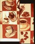 * 4 pc Coffee Cup Cotton Kitchen Towel Set * 4 pc Coffee Cup Cotton Kitchen Towel Set