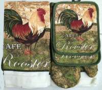 * 7pc Kitchen Towel Set Farm Rooster * 7pc Kitchen Towel Set Farm Rooster